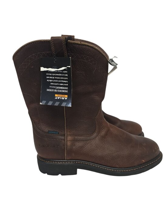 Ariat Men\'s 10002385 Sierra H2O Waterproof Soft Toe Work Boot Brown Size 13D main image 5